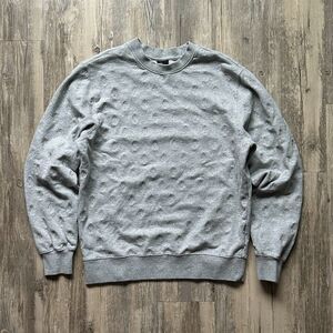 OVO Grey Gray Monogram Crewneck Sweatshirt Size Small